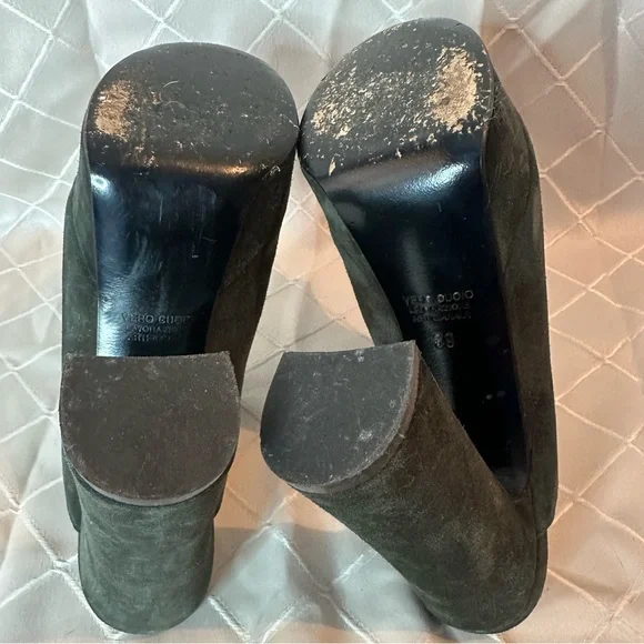 Kenneth Cole Dark Green Peep-Toe Mules, size 39 - Picture 9 of 12